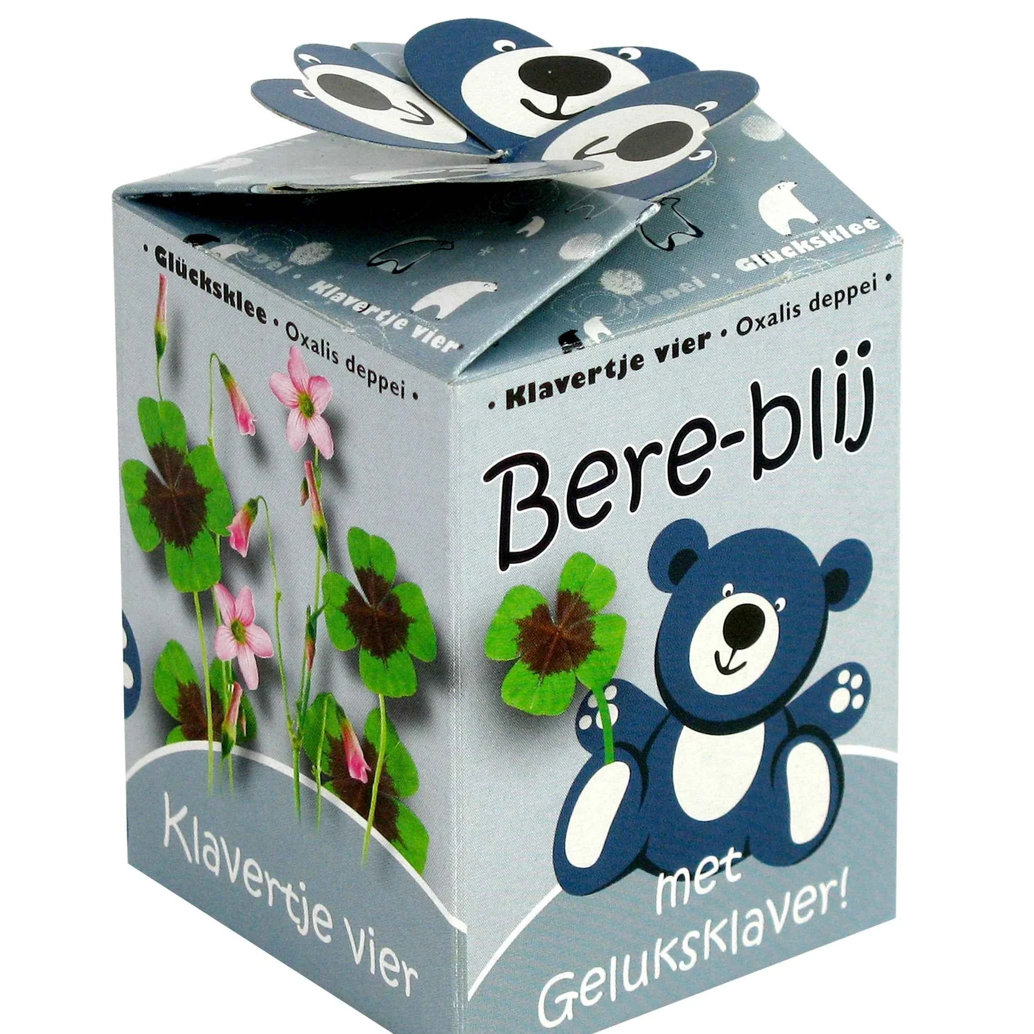 Kit Trèfle à 4 feuilles Happy Bear bleu