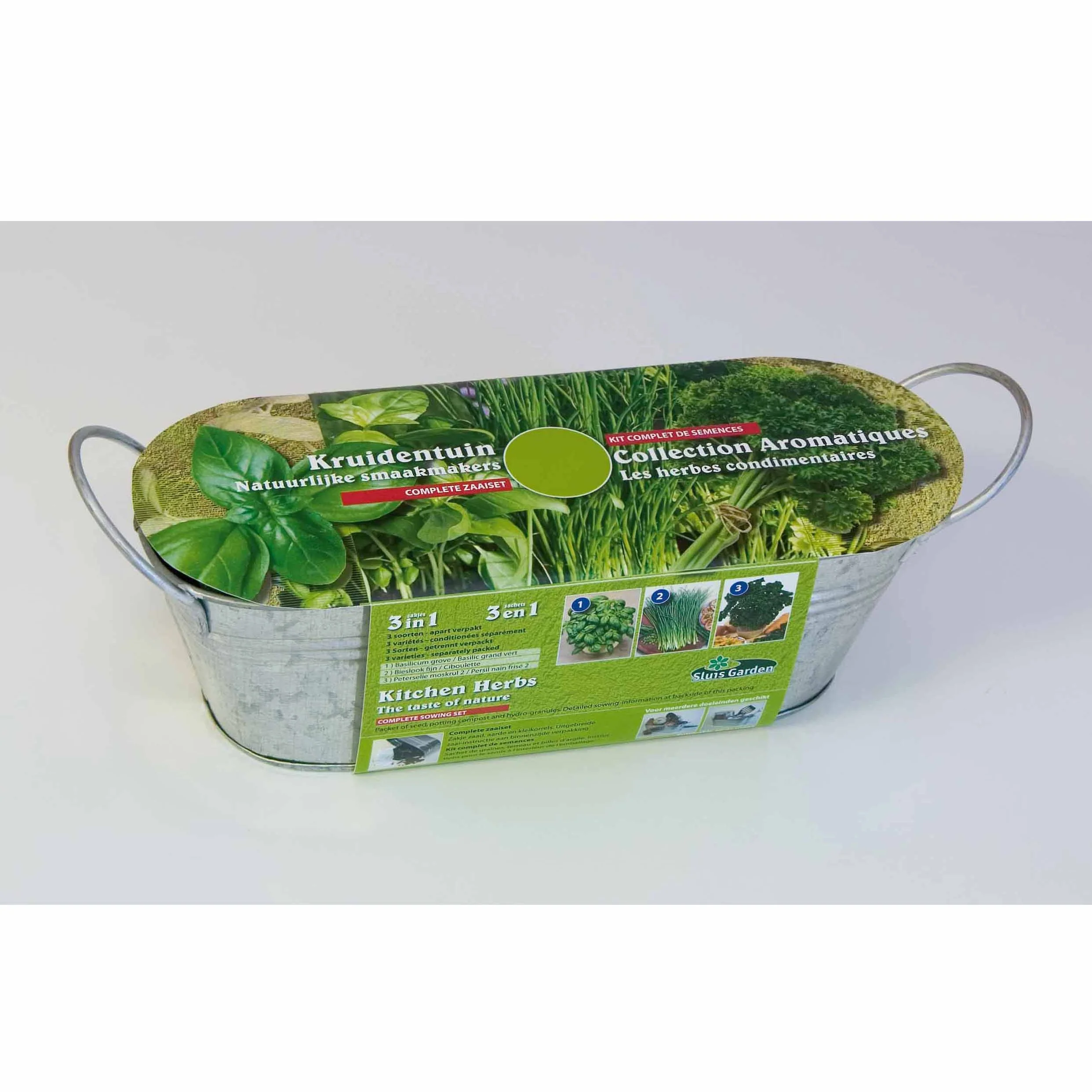 Le kit 3 aromatiques en jardinière zinc - Image 2