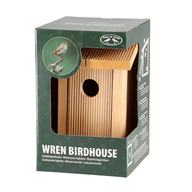 Nichoir en bois naturel